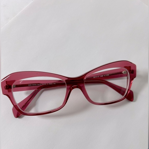 SEE Eyewear 6956 Pink FRAMES Hand Made In Italy - Picture 1 of 10